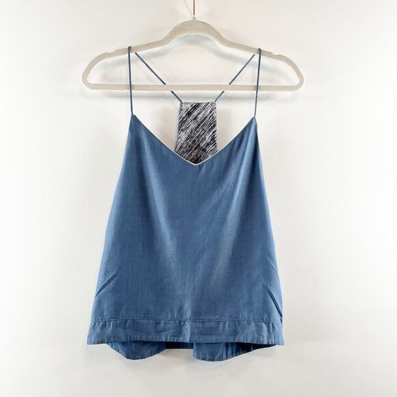 Lululemon Wake & Flow Racerback Tank Top Camisole Blue Denim Small - Picture 3 of 12